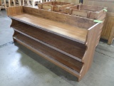 wooden 3-shelf low merchandiser