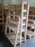 wooden merchandising racks