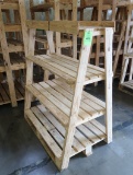 wooden merchandising rack