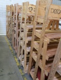 wooden merchandising racks