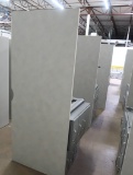 desks, wooden top w/ laminate, steel base