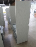 desks, wooden top w/ laminate, steel base