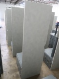 desks, wooden top w/ laminate, steel base