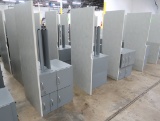 desks, wooden top w/ laminate, steel base