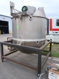 corn cook kettle, steam fired, with fairly new paddle
