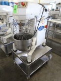 ABS 20 qt mixer w/ bowl guard, whisk & paddle on stainless stand