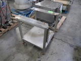 stainless equipment stand, on casters