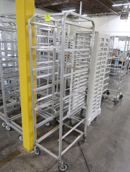 aluminum sheet pan rack, on casters