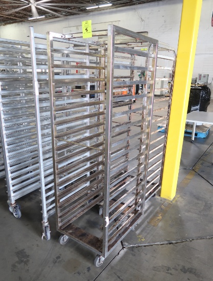 stainless oven rack, on casters
