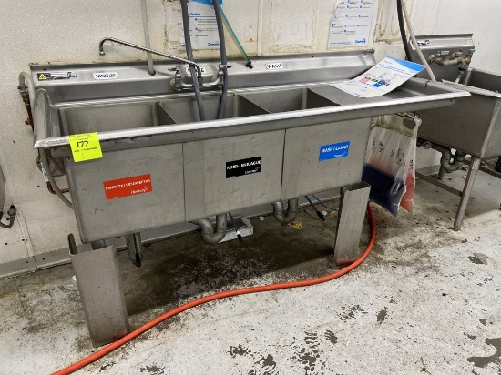 Stainless 3 Compartment Sink