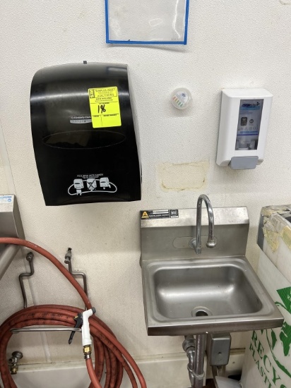 Stainless Hand Sink w/ Paper Towel/Soap Dispenser