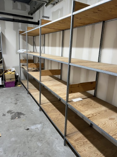 Group of Wood and Metal Rack (contents not include