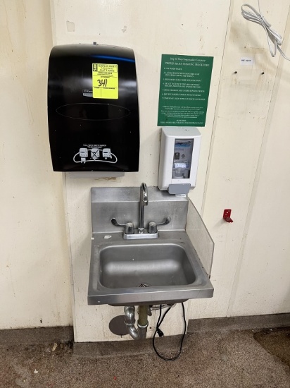 Stainless Hand Sink w/ Paper Towel/Soap Dispenser