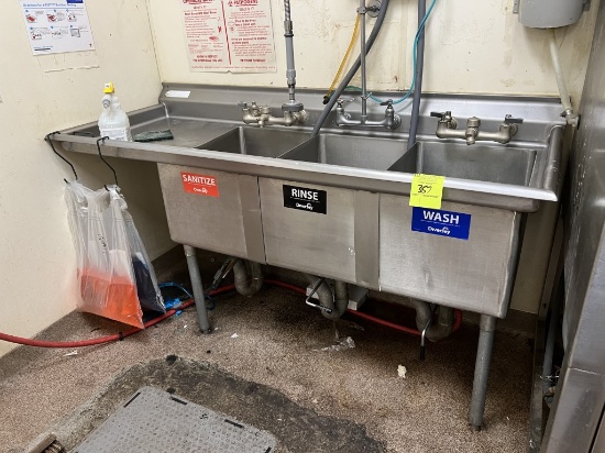 Stainless 3 Compartment Sink