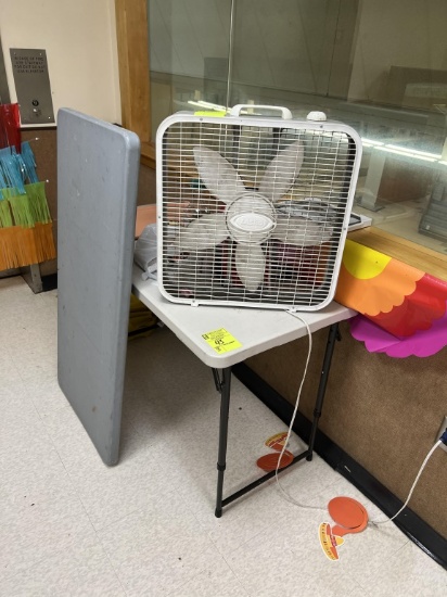 Folding Tables in Breakroom