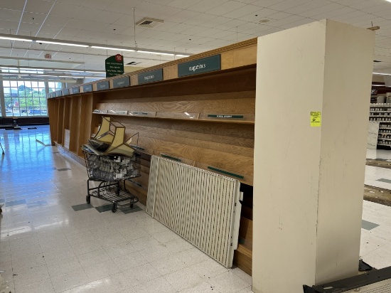 40ft Long Wood Card Shelving Inserts