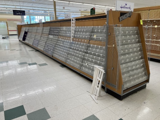 40ft Long Wood Card Shelving Inserts