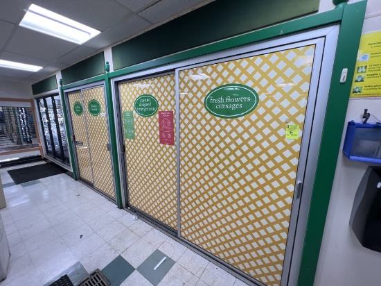 Floral Walk In Sliding Door Cooler
