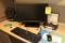 Dell Monitor, Keyboard, Mouse, Holmes Fan