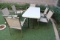 6' Plastic Folding Table W/ (6) Outdoor Chairs