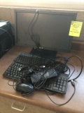 Dell Monitor, (2) Keyboards, Mouse