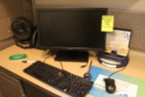 Dell Monitor, Keyboard, Mouse, Holmes Fan