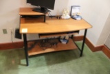 Metal Framed Wooden Desk