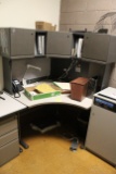 Curved Desk W/ Overshelf