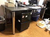 70” Desk W/ File Cabinet