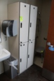 4 Door Locker System, Soap And Paper Towel Dispenser