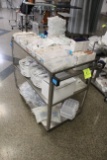 Stainless Steel Cart W/ Assorted Medical Supplies