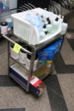 Stainless Steel Cart W/ Sanitation Items
