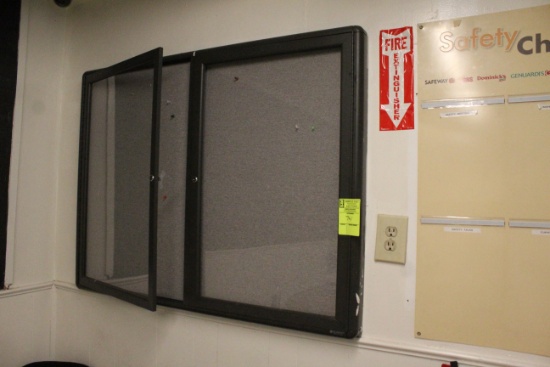 Quartet 48" x 36" Locking Bulletin Board