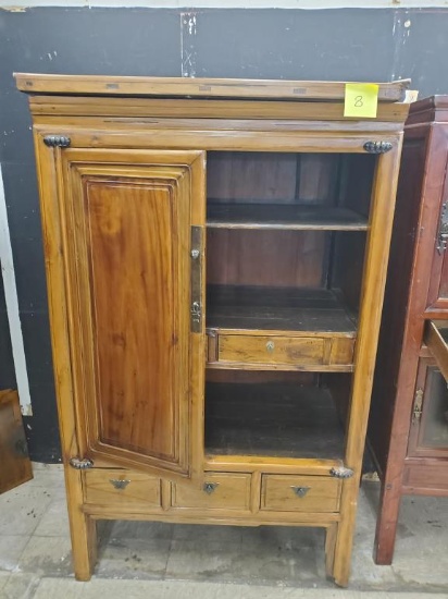 Antique Spruce Wood Cabinet circa 1881