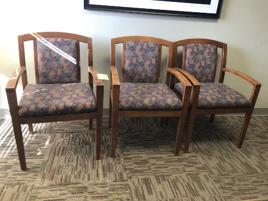 Padded Wooden Framed Chairs
