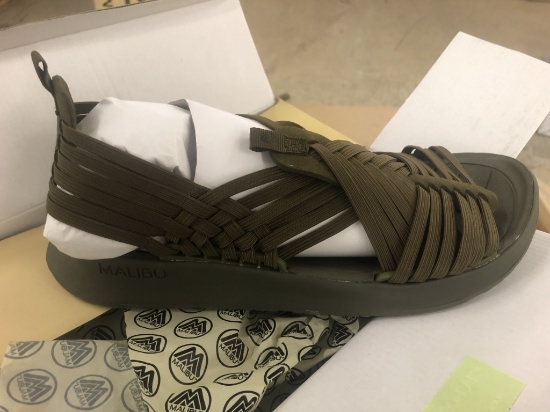 11 Pairs Of Malibu Rancho Olive Sandals