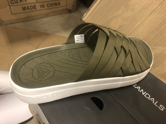 2 Pairs Of Malibu Zuma Olive/White Sandals