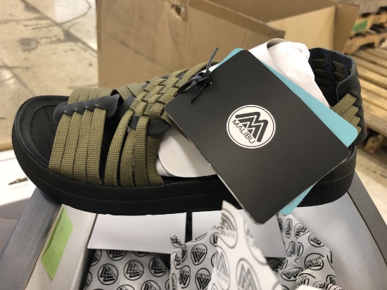 9 Pairs Of Malibu Canyon Olive/Black Sandals