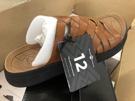 10 Pairs Of Malibu Zuma Whiskey/Black Sandals