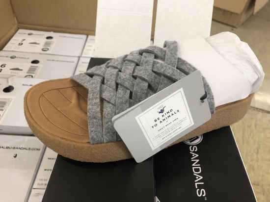 10 Pairs Of Malibu Zuma Grey/Tan Sandals
