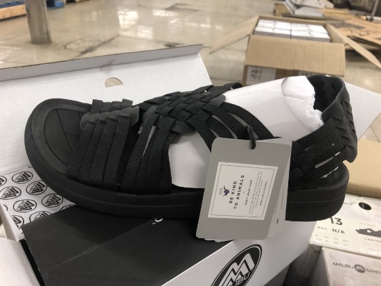 9 Pairs Of Malibu Canyon Black Sandals