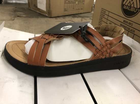 11 Pairs Of Malibu Trancas Whiskey/Black Sandals