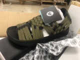 8 Pairs Of Malibu Canyon Olive/Black Sandals