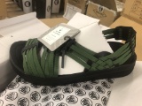 9 Pairs Of Malibu Canyon Pesto/Black Sandals