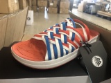 6 Pairs Of Malibu Zuma 2 Blue/Orange/Wt Sandals