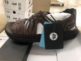 12 Pairs Of Malibu Canyon Bison/Black Sandals