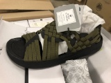 10 Pairs Of Malibu Canyon Olive/Black Sandals