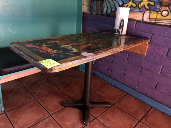 Table W/ Mounted Chuy’s Paper Towel Holder