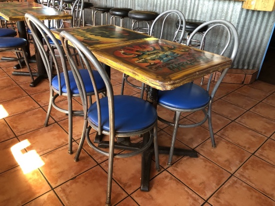2 Tables W/ 4 Chairs