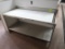 poly top table w/ backsplash & undershelf